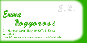 emma mogyorosi business card